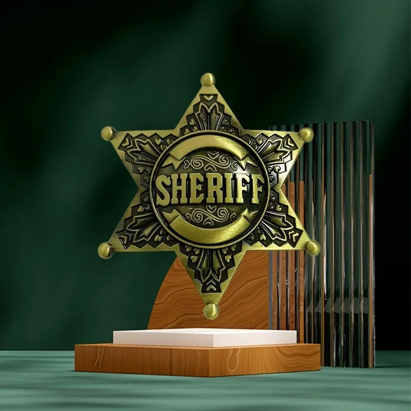 Vintage Western Metal Sheriff Badge – Cowboy Costume Accessory