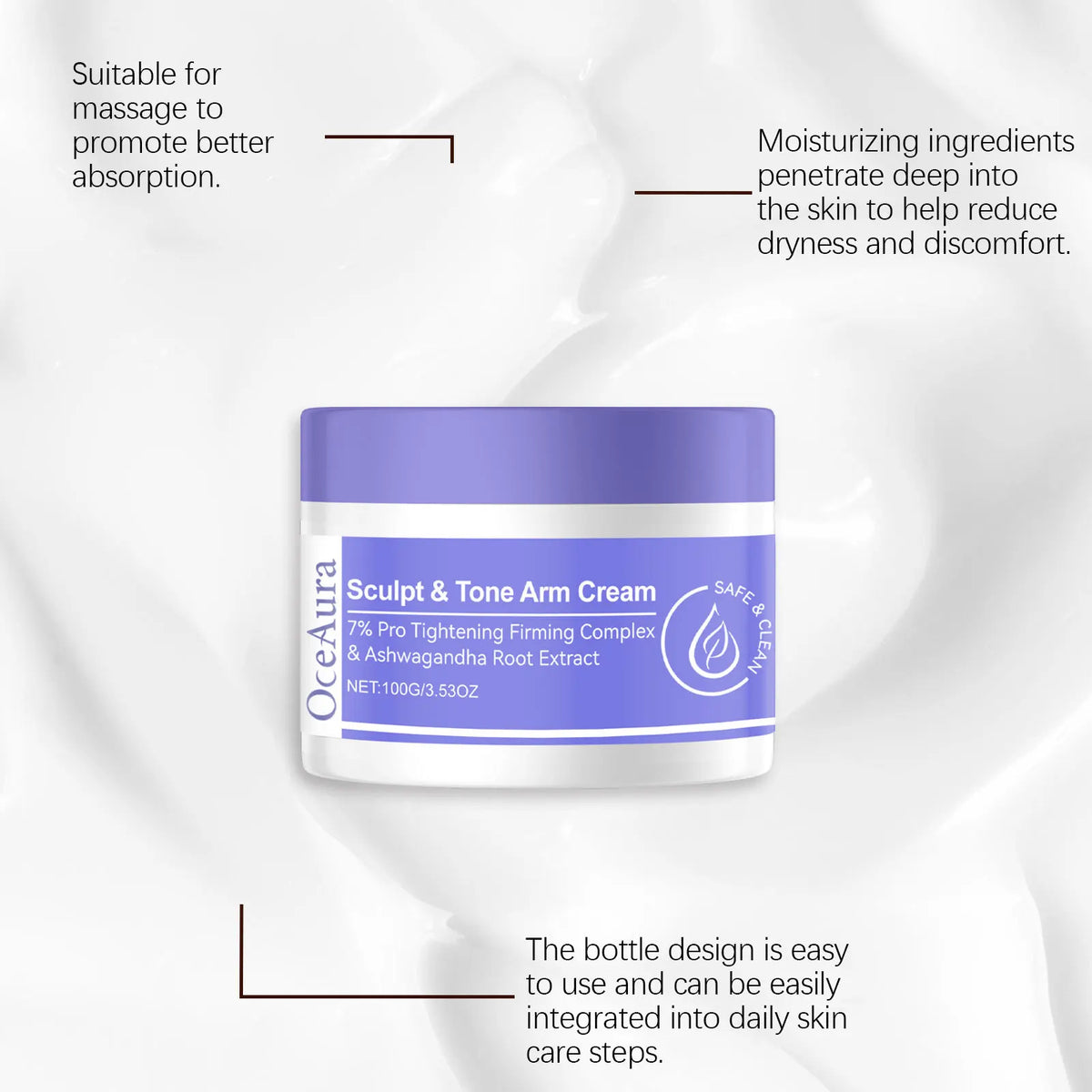 OceAura Arm Firming Cream – Tighten, Tone & Sculpt Arms