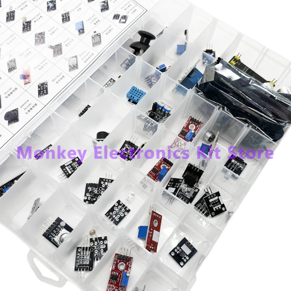 45-in-1 Sensor Modules Starter Kit for Arduino & Raspberry Pi