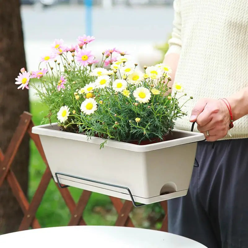 Self-Watering Planter Pot with Reservoir & Drainage – Indoor