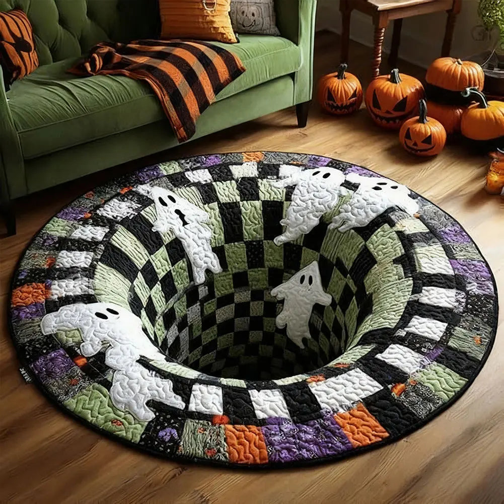 Halloween Optical Illusion Rug | Non-Slip Vortex Floor Mat
