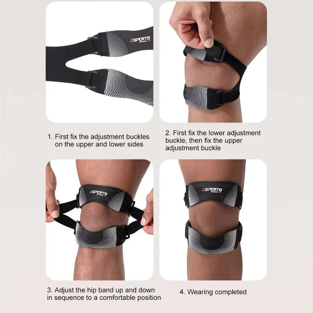 Adjustable Patella Knee Brace – Dual Silicone Pads & Support
