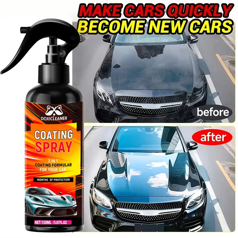 DOXICLEANER 3-in-1 Car Coating Spray – Polish, Shine & Repair