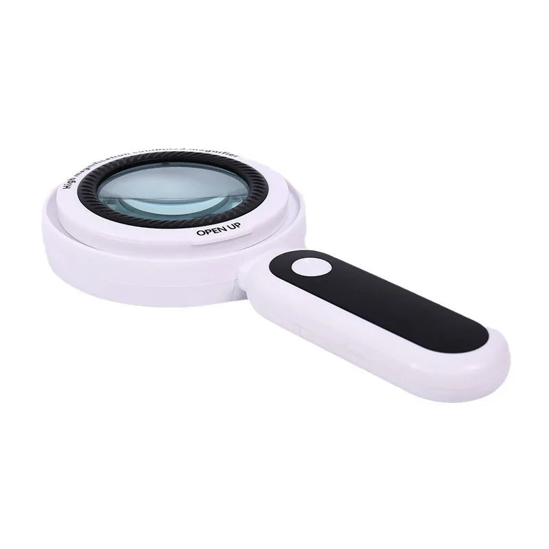 Dual Lens LED Magnifying Glass 10X 30X – Handheld Magnifier