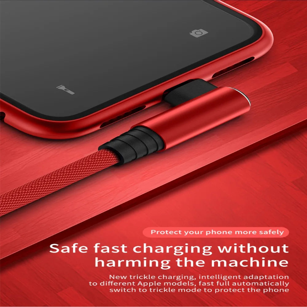 90° 5A Fast Charging USB-C Cable – Braided, Multiple Lengths
