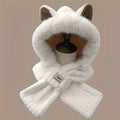 Women's Cat Ear Hat Pom-pom Soft Fleece Lined Winter Beanie Christmas