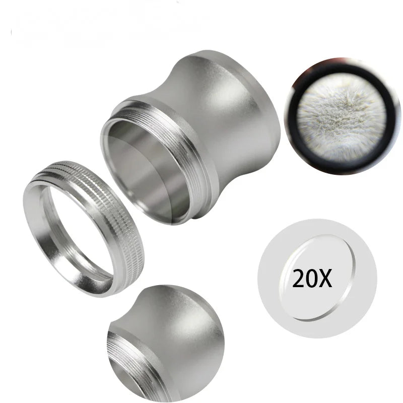 Handheld Cylindrical Magnifying Glass Underestimates Pigeon Eye