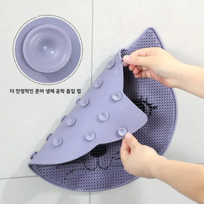 Cartoon Cat Non-Slip Bath Mat – Shower Scrubbing Massage Pad