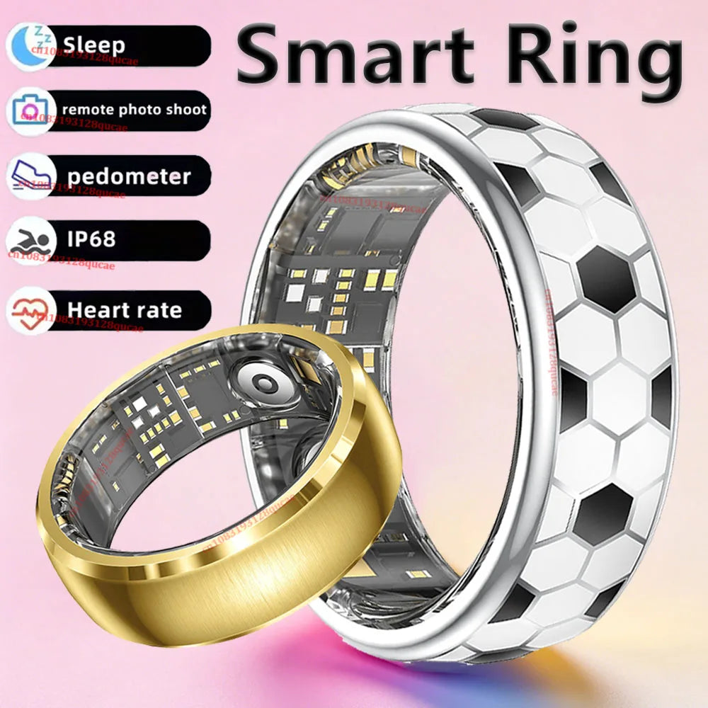 2026 Smart Ring Men Women Charging Case Call Reminder Heart Rate