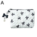 Kawaii Korean Bow Mini Cosmetic Bag – Zipper Coin Purse Pouch
