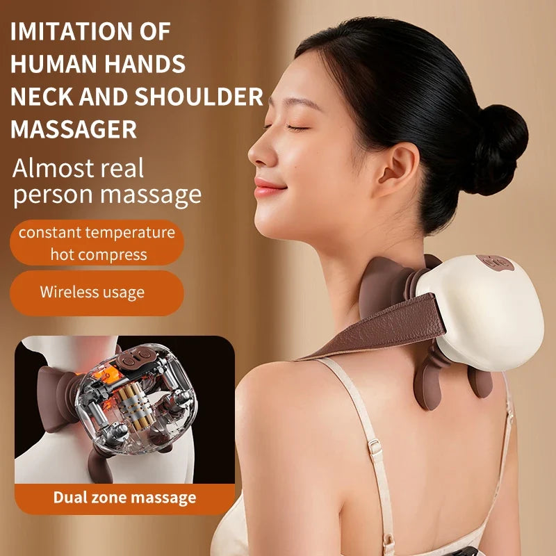 Axl Z10 Shiatsu Neck & Shoulder Massager with Heat | Portable