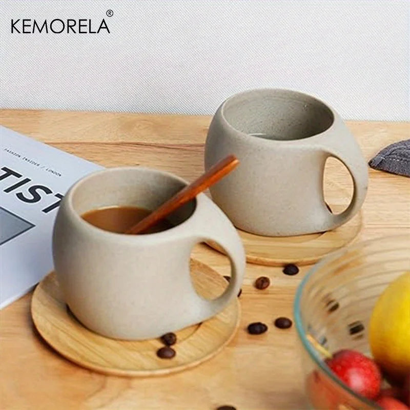 KEMORELA Speckled Ceramic Coffee Mugs – Latte & Espresso Cups