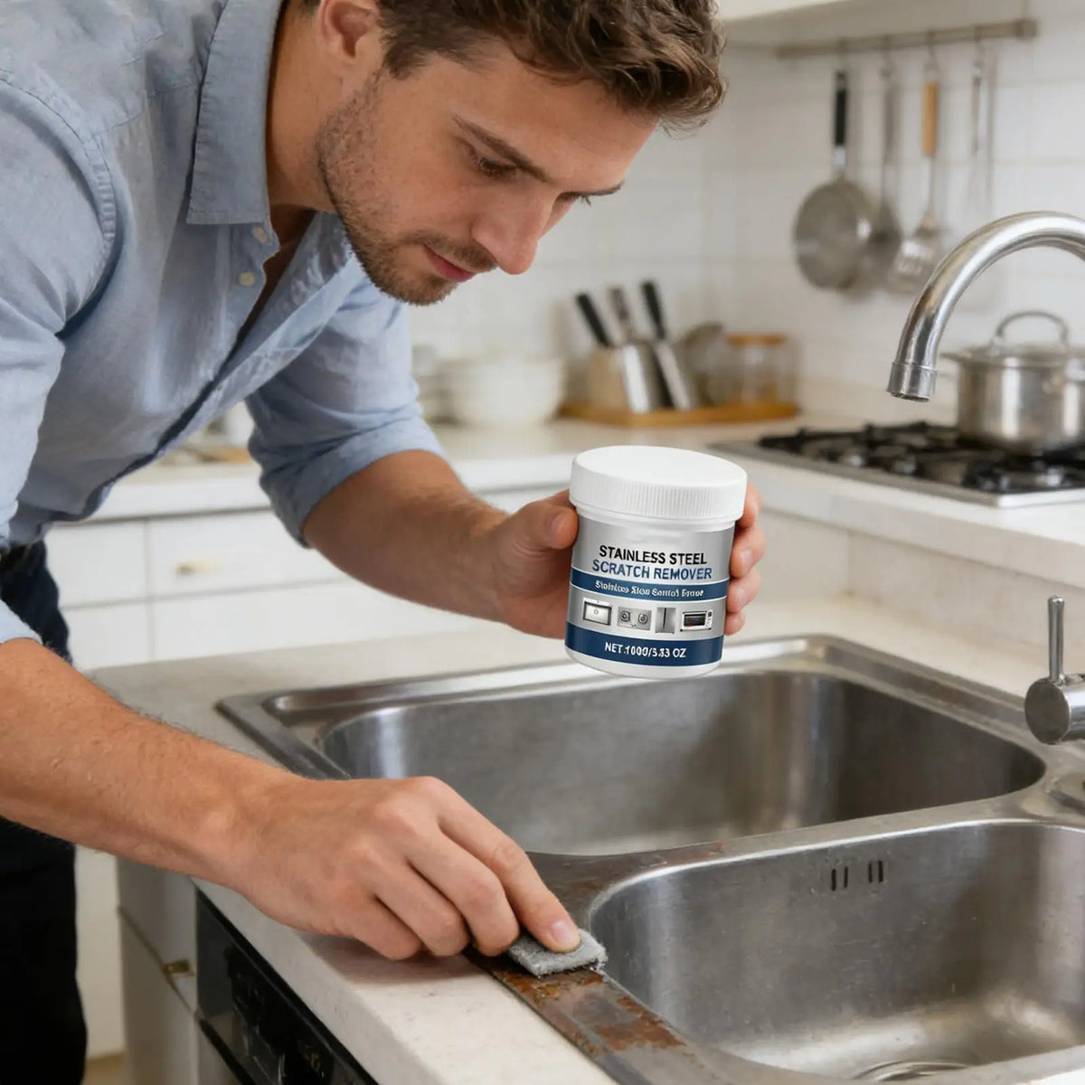 Stainless Steel Polish & Rust Remover Paste 100g | Sink Cleaner