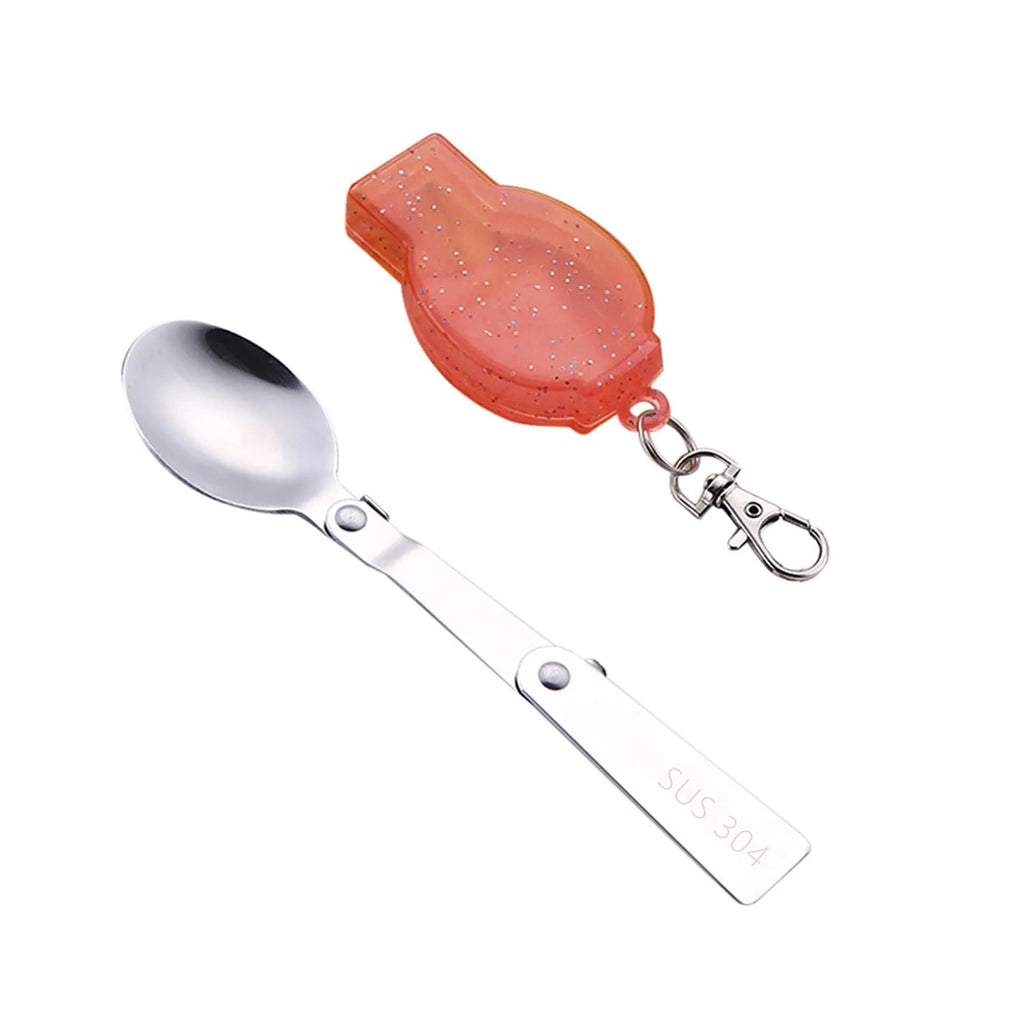 Folding Stainless Steel Spoon & Fork – Camping Utensil Set