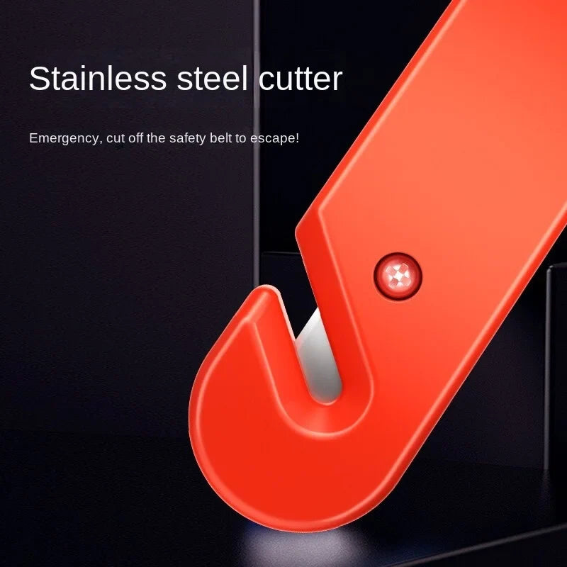 2-in-1 Car Safety Hammer – Window Breaker & Seat Belt Cutter