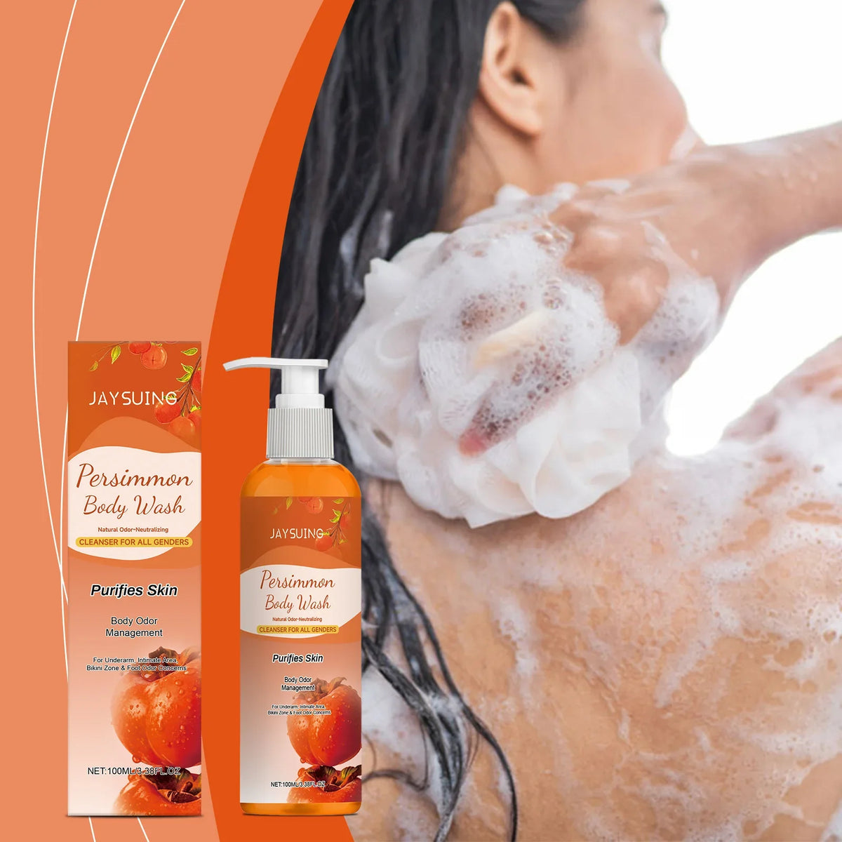 Persimmon Exfoliating Shower Gel – Cleanse, Smooth & Fresh Skin
