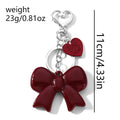 Y2K Red Bow Mirror Charm Keychain | Bag & Phone Pendant