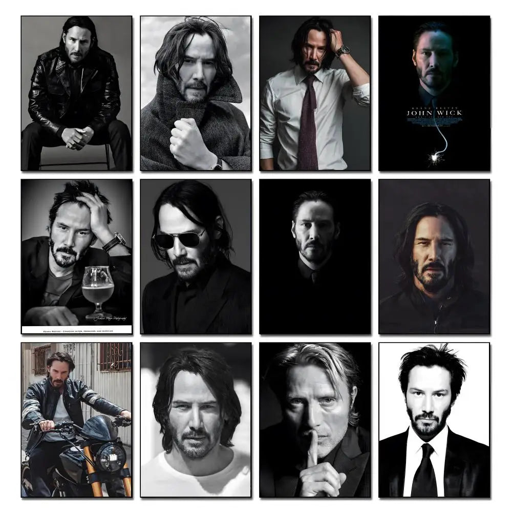 Keanu Reeves HD Wall Poster – Waterproof Aesthetic Decor