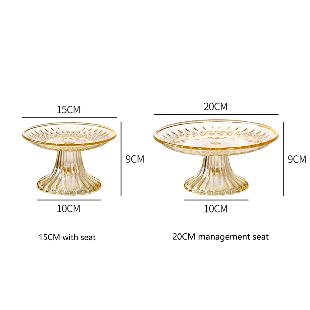 Round Cake Stand Serving Tray | Shatter-Proof Dessert Plate