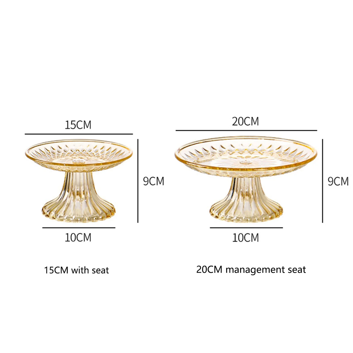 Round Cake Stand Serving Tray | Shatter-Proof Dessert Plate