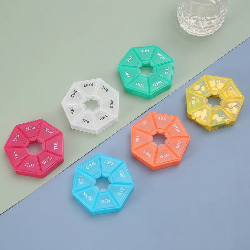 7-Day Pill Organizer Case | Portable Weekly Tablet Dispenser