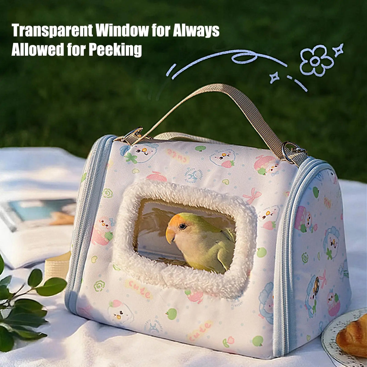 Portable Bird Travel Carrier – Insulated Parrot Bag