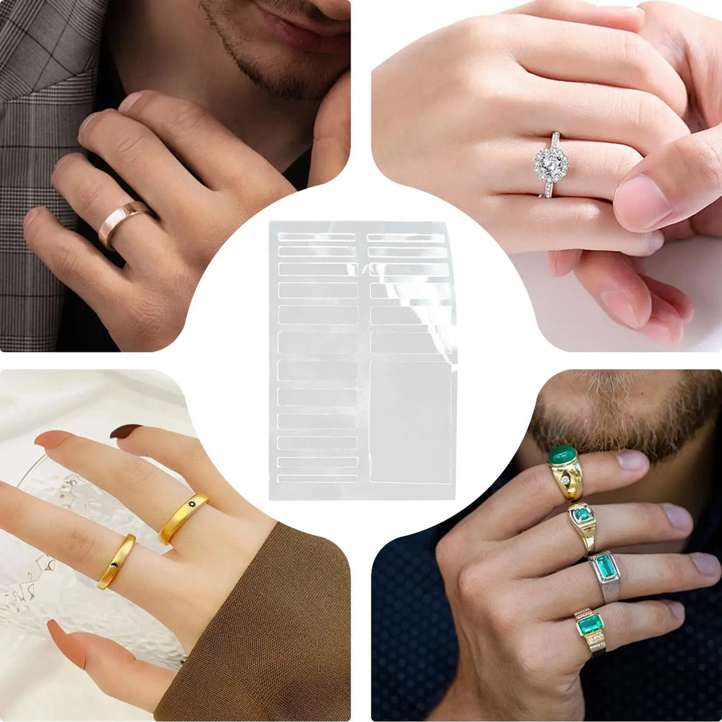 Silicone Ring Size Adjuster Stickers – Invisible Resizer 19pc