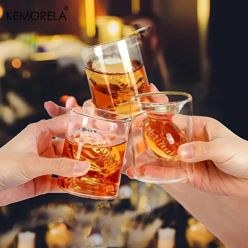 KEMORELA 3D Football Shot Glass – Reversible Whiskey Cup Gift