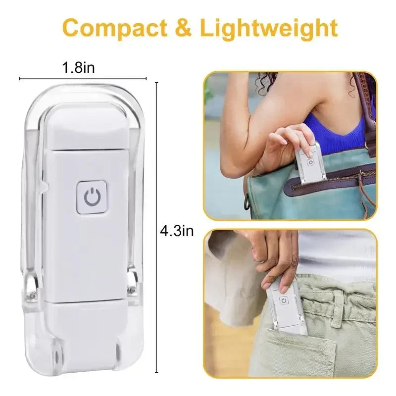 LED Clip-On Book Light | USB Rechargeable, 9 Modes, Kids