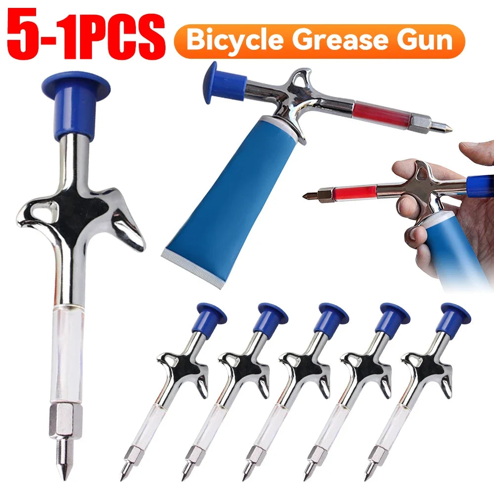 Bicycle Aluminum Grease Gun Alloy MTB Bike Ball Bearing Hub Syringe
