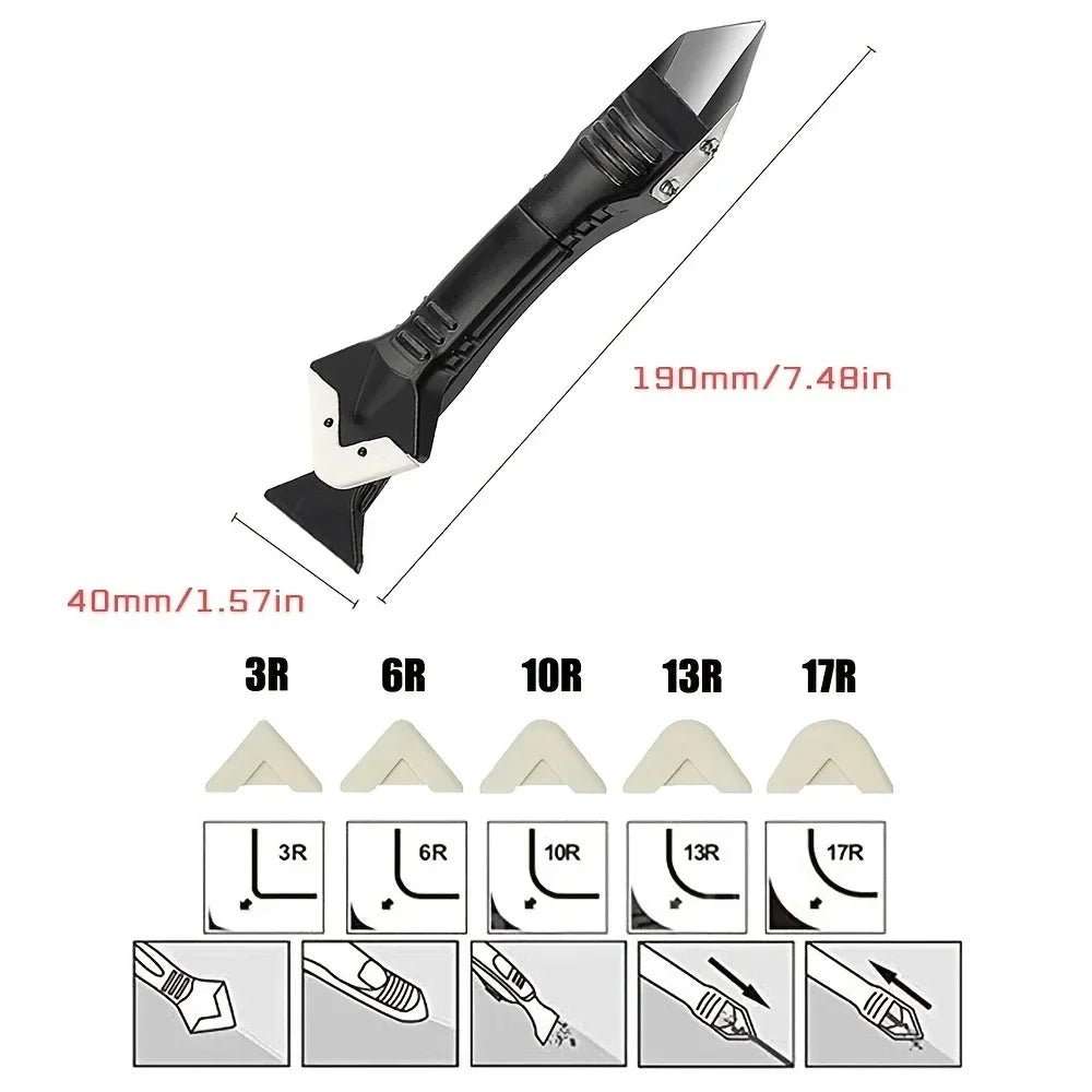 Caulk & Silicone Scraper Tool | Window & Glass Cleaner