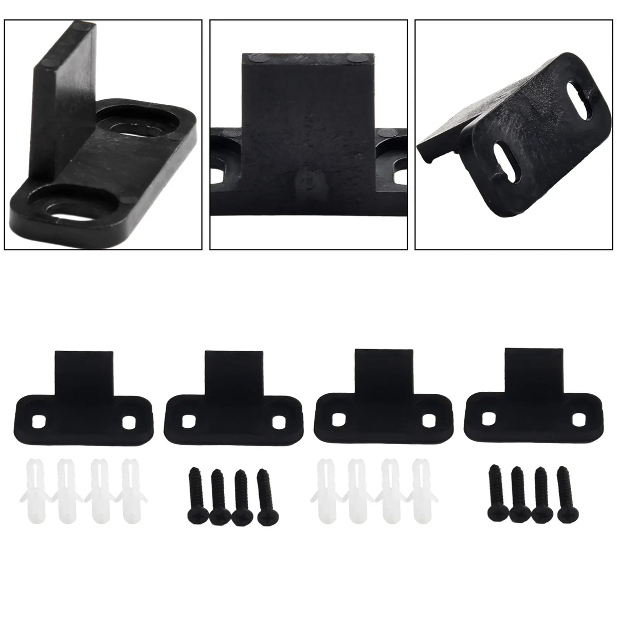 4-Pack Barn Door Anti-Swing Floor Guide Stoppers | Adjustable