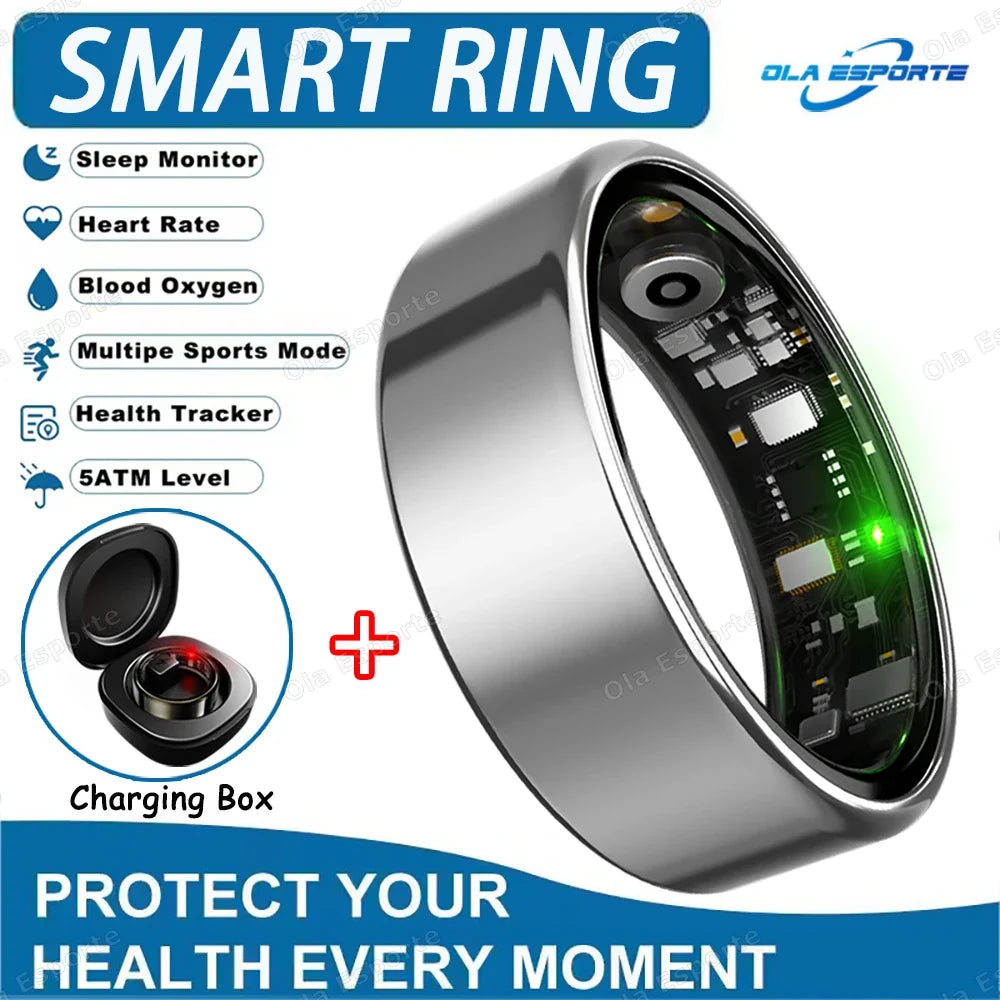 2026 Smart Ring Heart Rate Blood Pressure Sleep Monitoring Motion