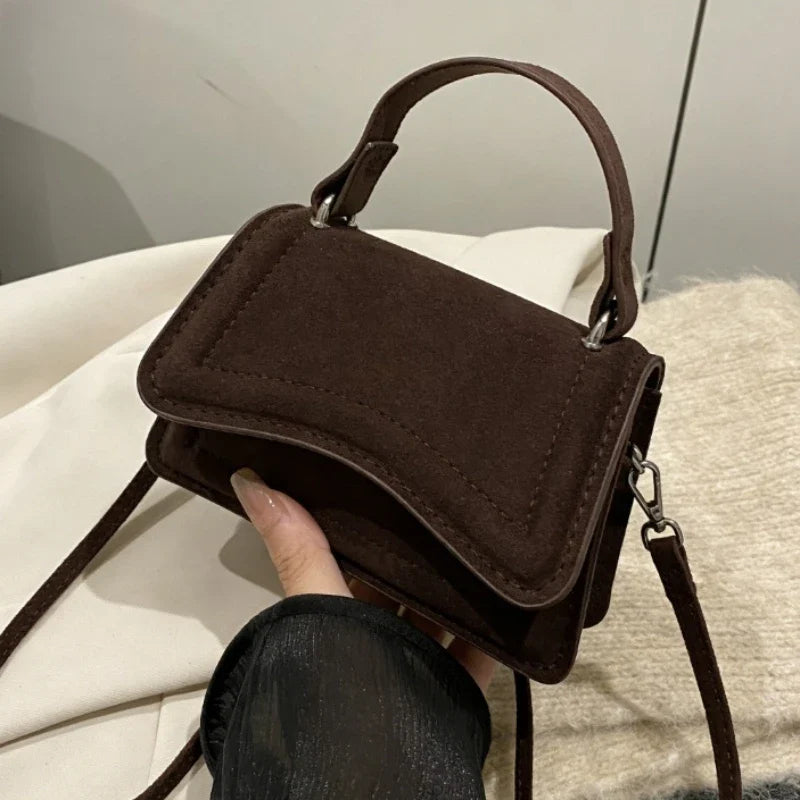 Women's Suede Mini Crossbody Bag | Small Square Handbag – JPXB