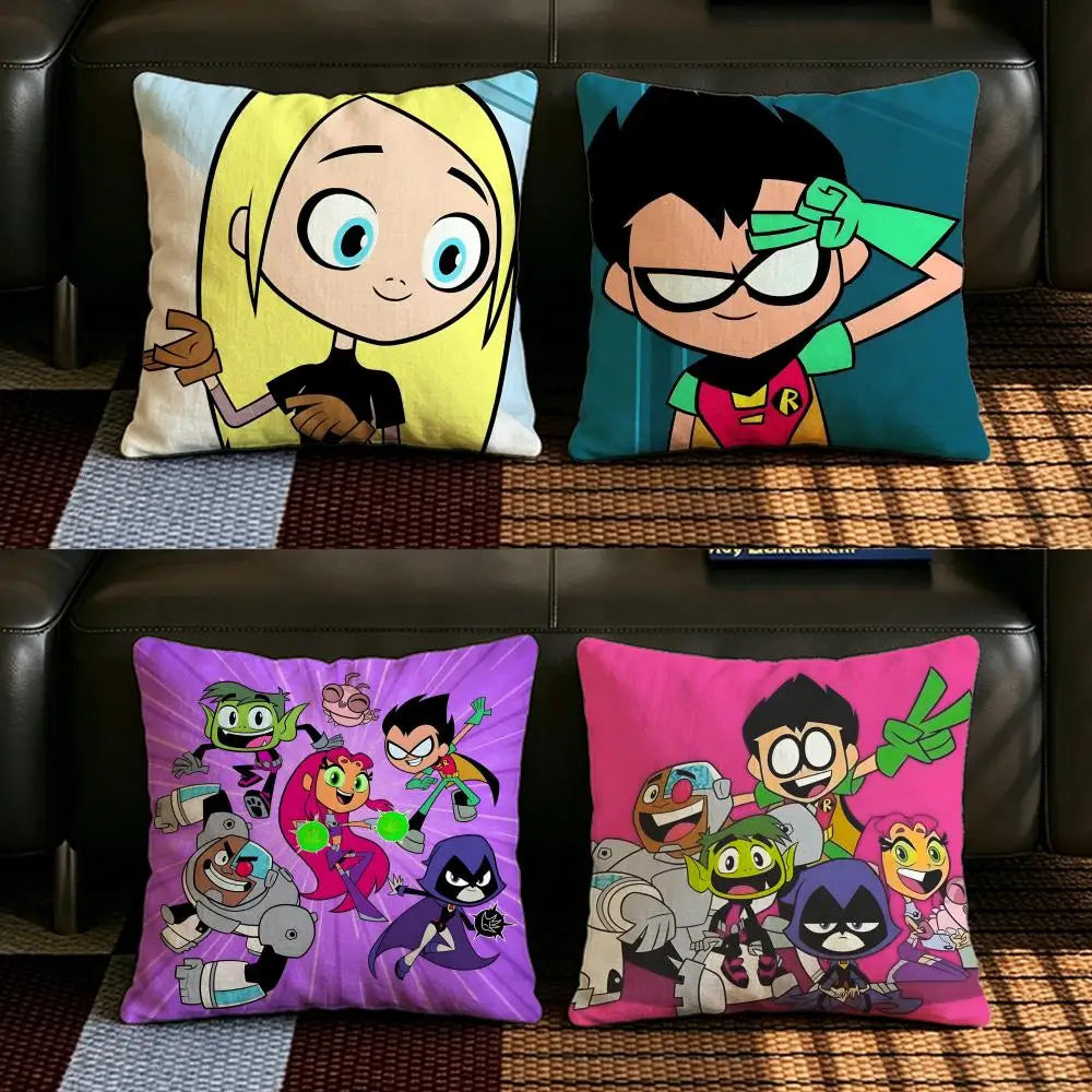 Teen Titans Go Linen Cushion Cover | Sofa & Bedroom Décor