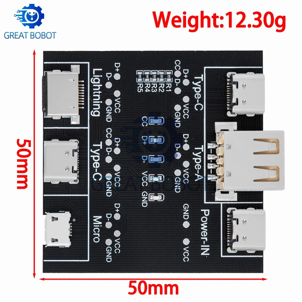 DT3 USB Cable Tester – Type-C, Micro USB & iOS Fault Detector