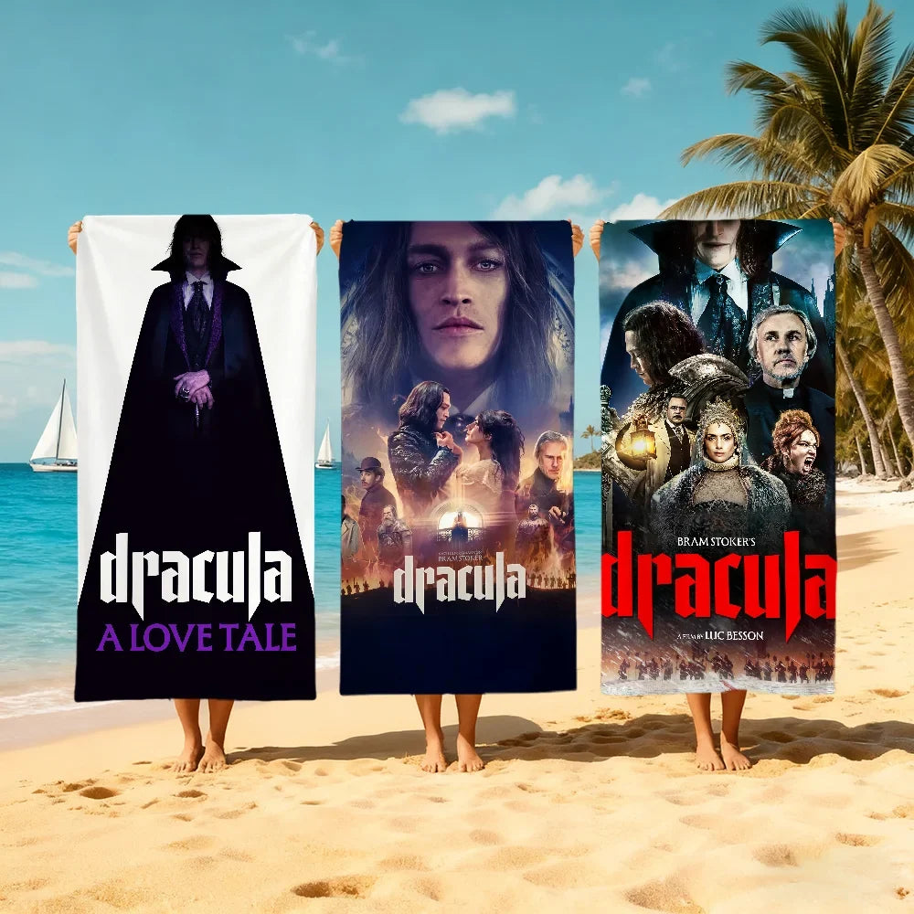 Dracula Horror Movie Quick-Dry Beach Towel | Pool & Travel Gift