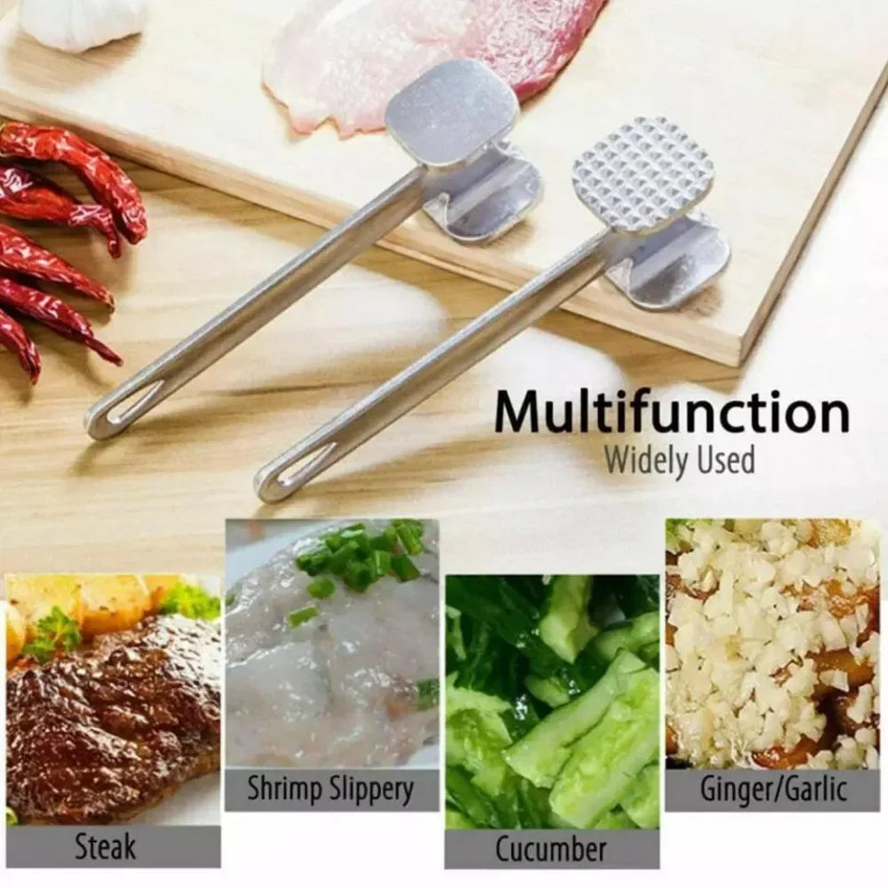 Double-Sided Stainless Steel Meat Tenderizer Mallet