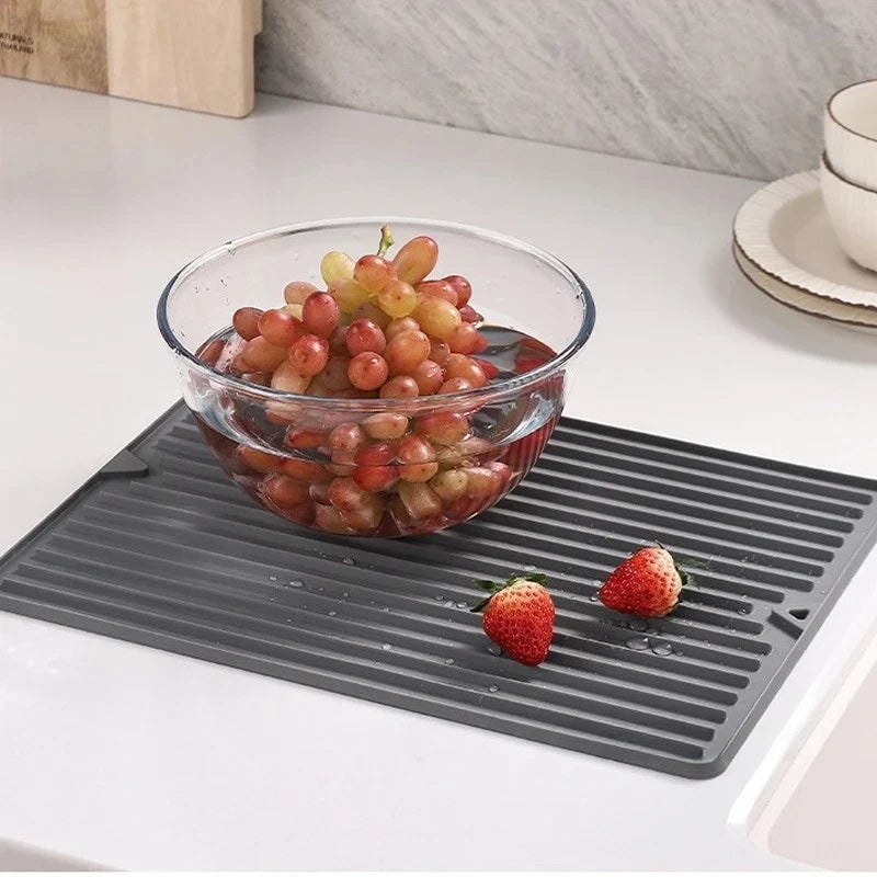 Silicone Dish Drying Mat | Food Grade, Heat Resistant Kitchen Mat