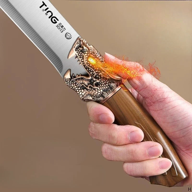 Longquan Ultra-Sharp Stainless Steel Watermelon Fruit Knife