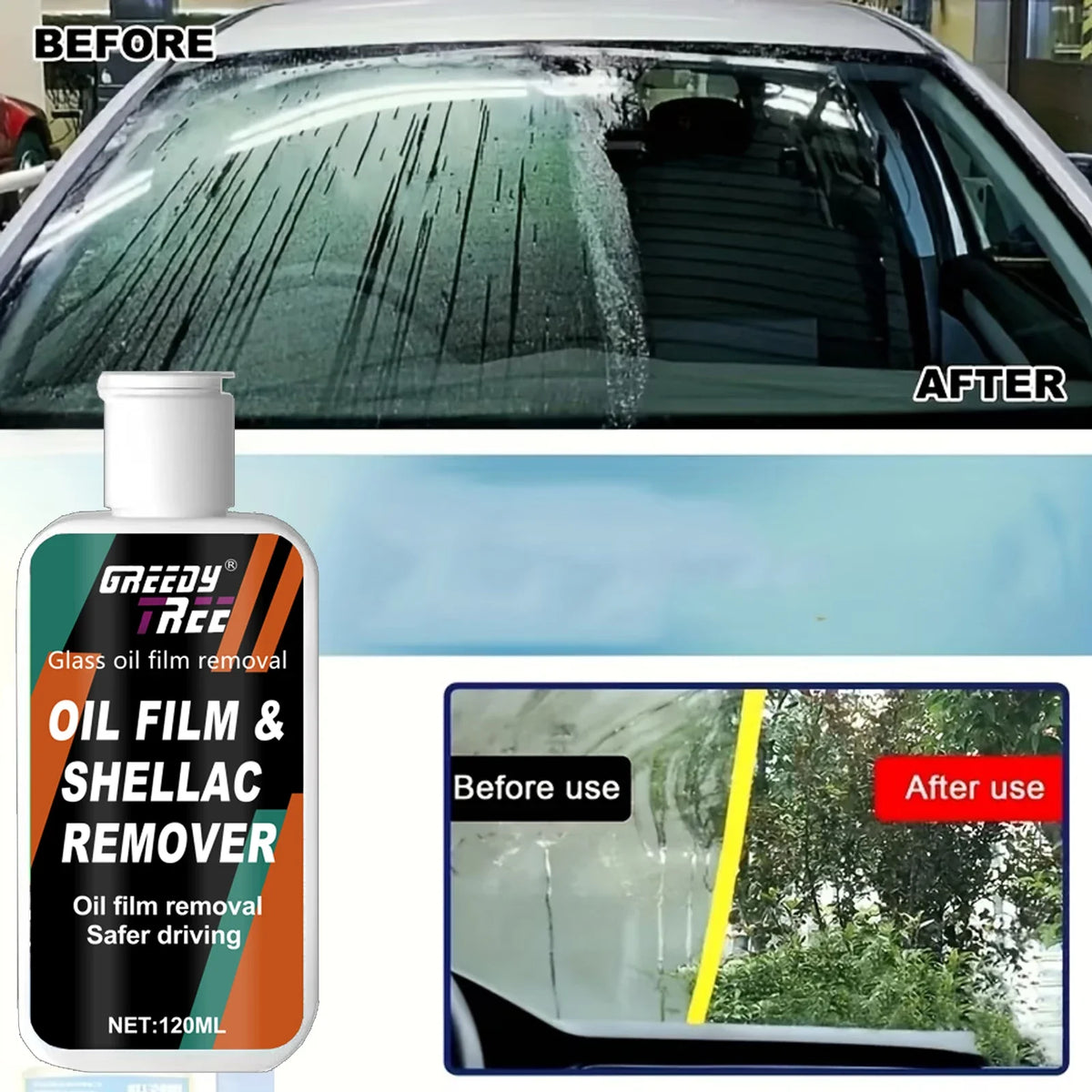 Car Glass Oil Film Remover Paste – Windshield Restorer 120ml