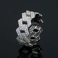 Huitan Silver Chain Ring – Micro Pavé Cubic Zirconia Women