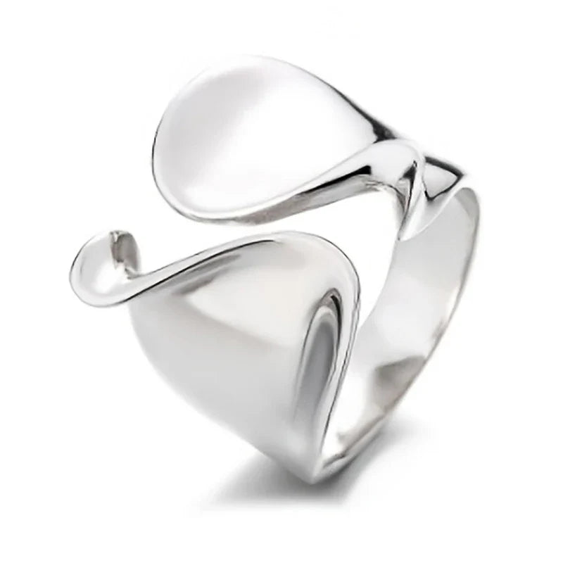 Huitan Geometric Wide Opening Ring for Women | Brass Fashion
