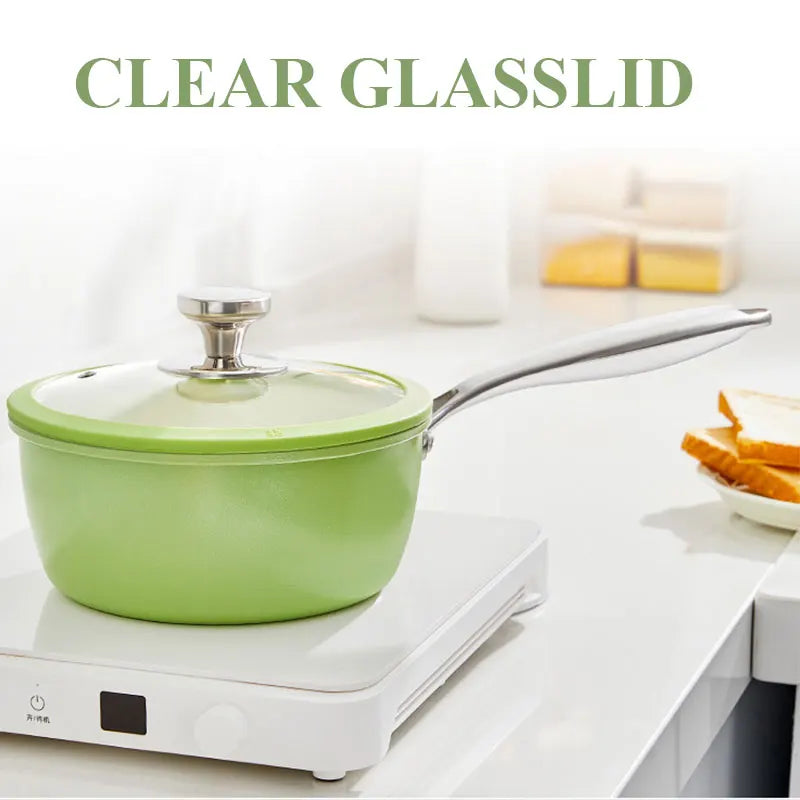 PGY Ceramic Nonstick Saucepan with Lid | 16/18/20cm All Cooktops