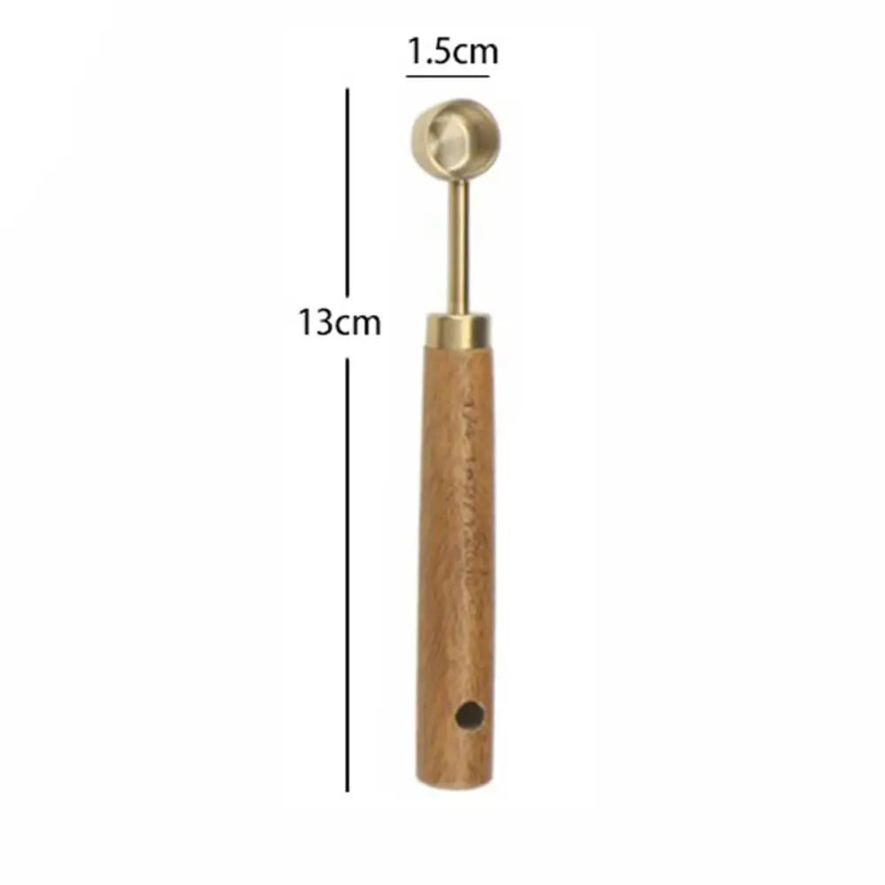 Wooden Handle Stainless Steel Measuring Cups & Spoons Set