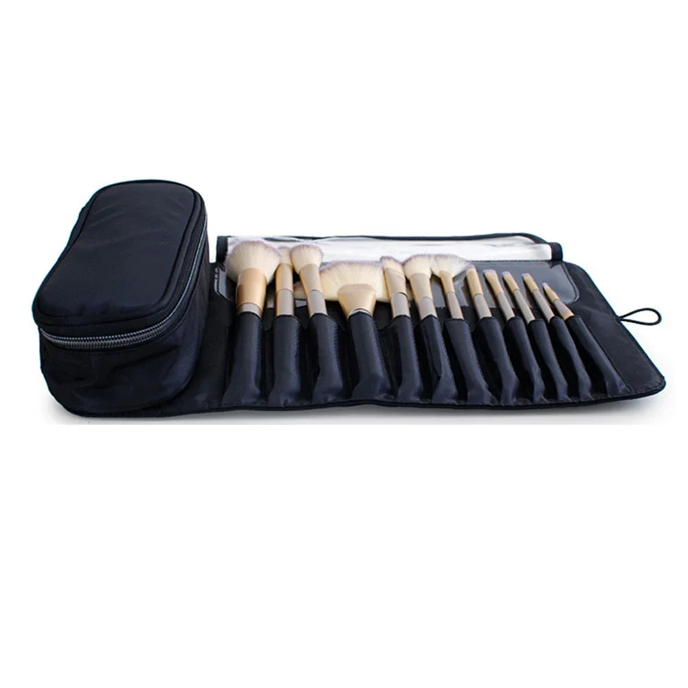 Rolling Makeup Brush Bag – Travel Cosmetics Organizer