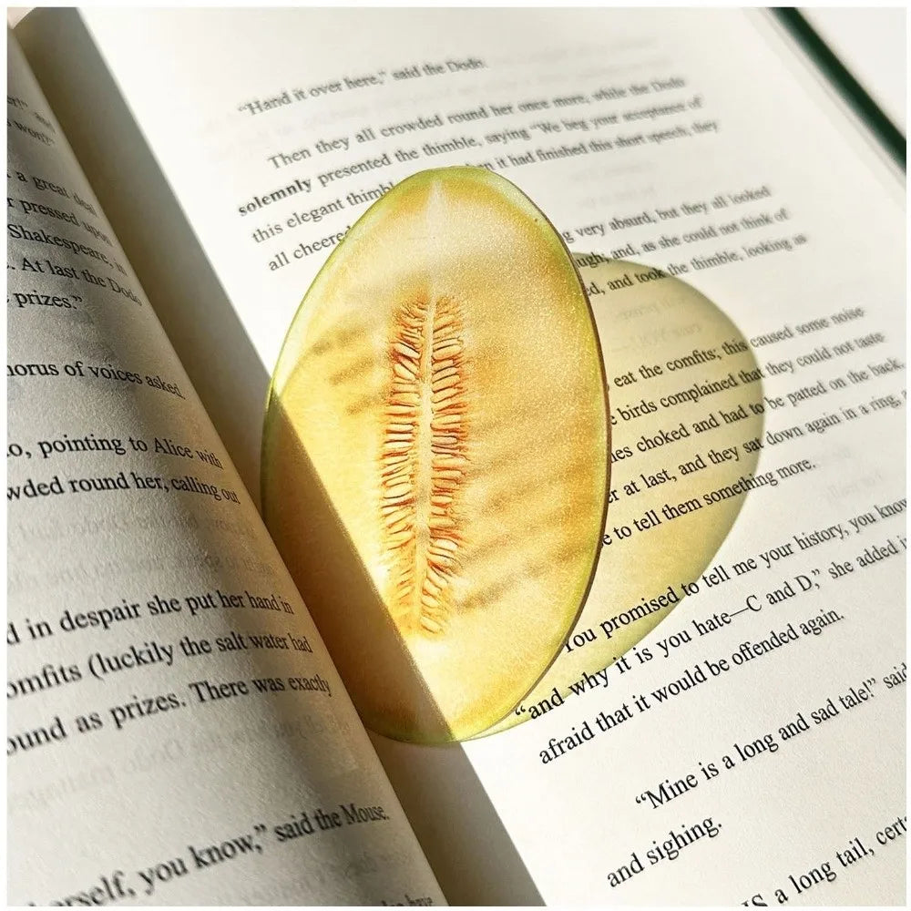 Fruit-Shaped Transparent Acrylic Bookmarks | Cute Reading Gift