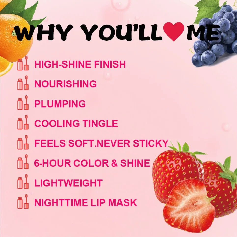 Fruit Flavor Hydrating Lip Oil | Vegan Private Label Wholesale