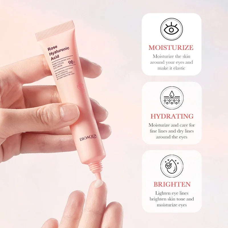 BIOAOUA Rose Hyaluronic Acid Eye Cream – Hydrating 20g