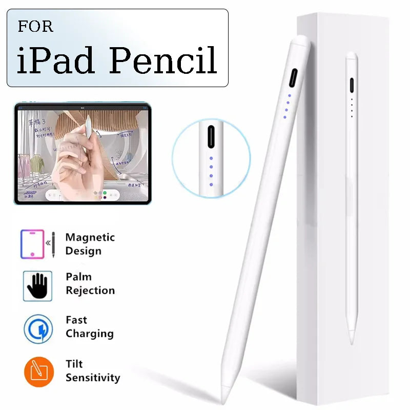 iPad Stylus Pen – LED Indicator, Palm Rejection, Magnetic